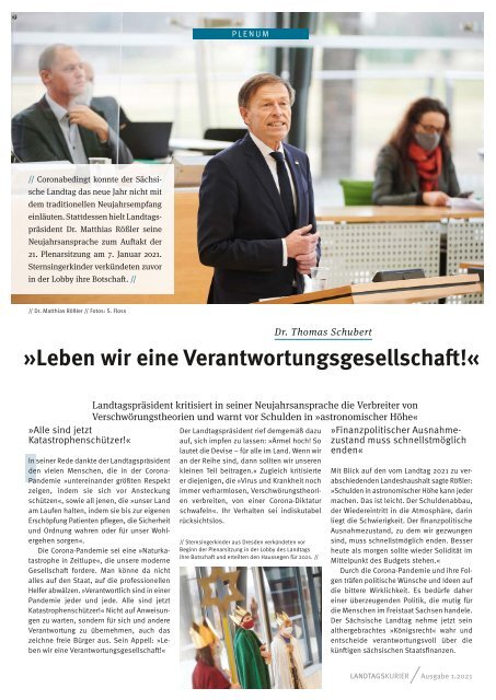 Landtagskurier, Ausgabe 1/2021