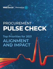 Procurement Pulse Check: Top Priorities for 2021 - Alignment and Impact
