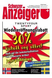 Schwyzer Anzeiger – Woche 8 – 26. Februar 2021