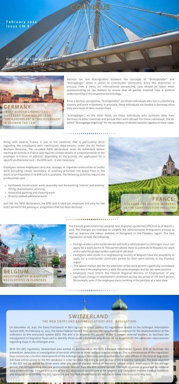 CONVINUS Global Mobility Alert CW 8 