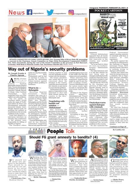 25022021 - Way out of Nigeria’s security problems