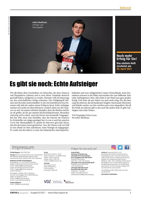 Erfolg Magazin, Ausgabe 02-21