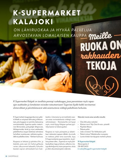 Valloita Kalajoki -matkailulehti 2021 FI