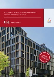 E & G Real Estate: Investment Market Report Stuttgart - Munich - Southern Germany 2020/2021