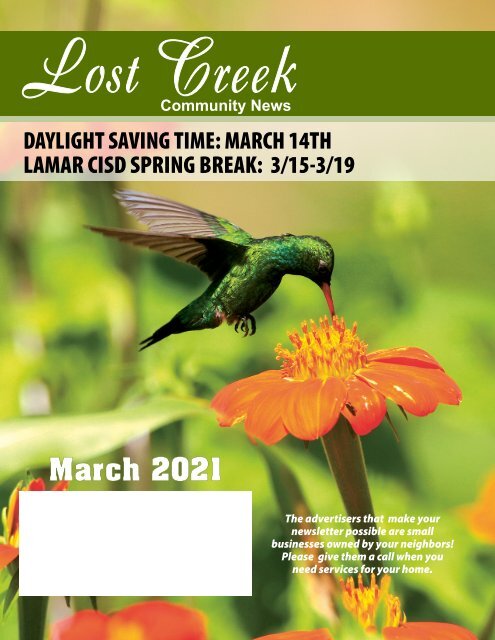 Lost Creek March 2021