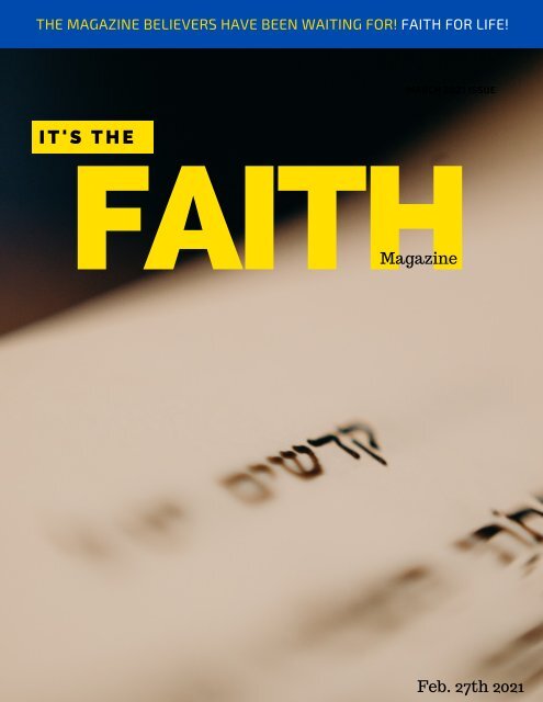 It's the Faith Magazine