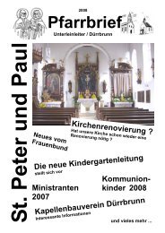Pfarrbrief 2008 - St. Peter und Paul Unterleinleiter