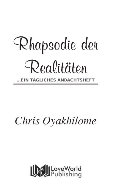 Rhapsodie der  Realitäten