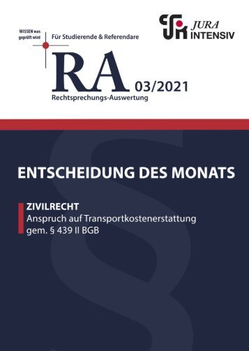 RA 03/2021 - Entscheidung des Monats