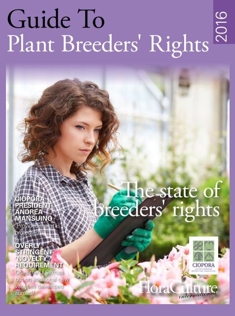 2016 CIOPORA Guide to Plant Breeders' Rights
