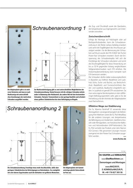 GLASWELT Sonderheft Montagepraxis 2019