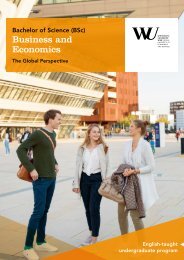 Bachelor of Science (BSc) Business and Economics at WU Vienna