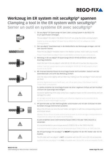 ER secuRgrip® operating manual