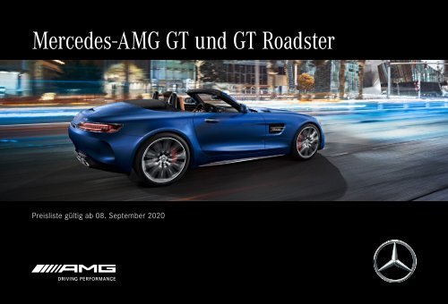 Mercedes-Benz Preisliste AMG GT Roadster
