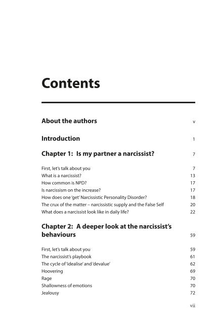 Divorcing a narcissist: read the contents plus chapter 1