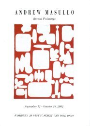 Andrew Masullo: Recent Paintings 2002