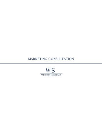 Winston Sturman - Marketing Consultation