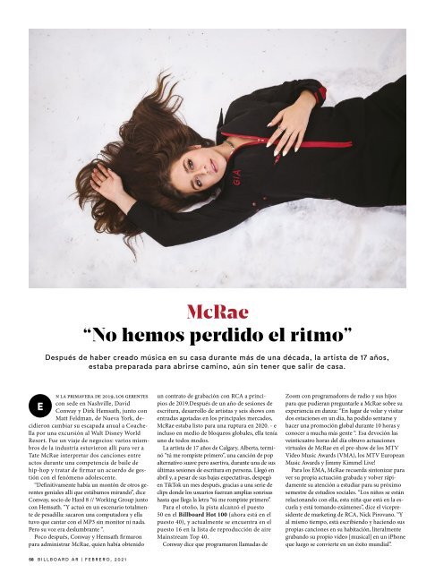 Billboard AR N°91 Febrero 2021 