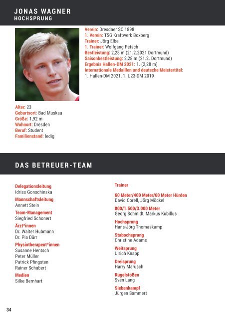 Das DLV-Team bei den Hallen-Europameisterschaften 2021 in Torun/Polen