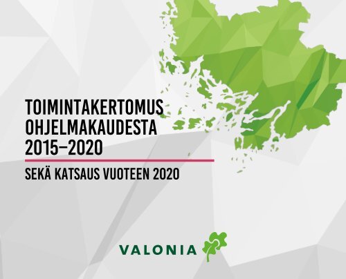 Toimintakertomus Valonian ohjelmakaudesta 2015–2020