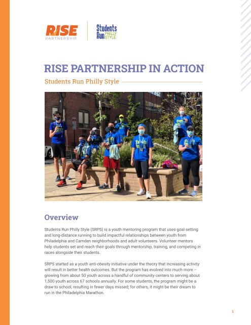 RISE PARTNERSHIP IN ACTION :Students Run Philly Style