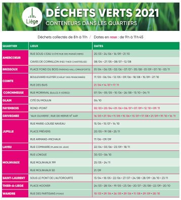 Collecte des déchets verts 2021 (sans recyparc)