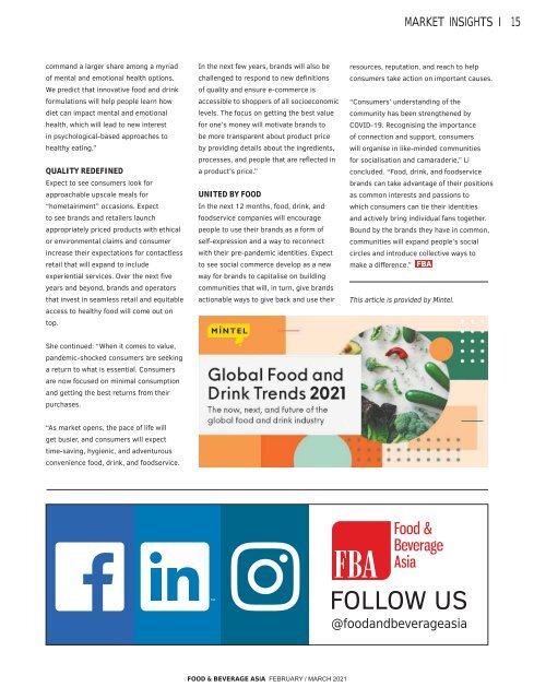 Food & Beverage Asia February/March 2021