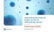 UMC Utrecht Strategic theme Cancer Overview 2020