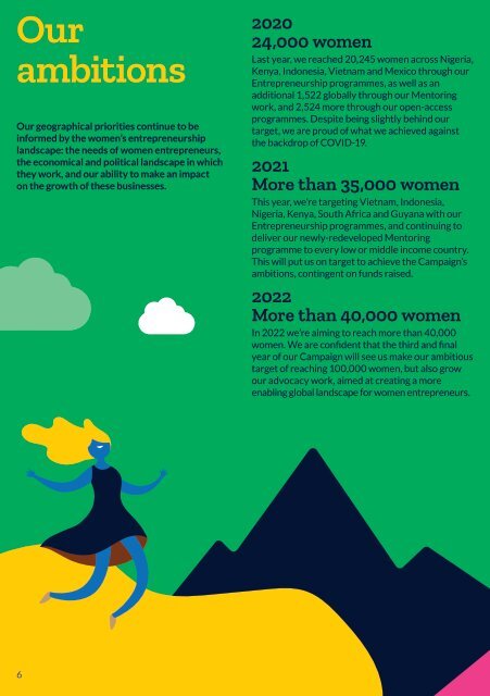 Cherie Blair Foundation for Women 100,000 Women Campaign: Year 2 Brochure