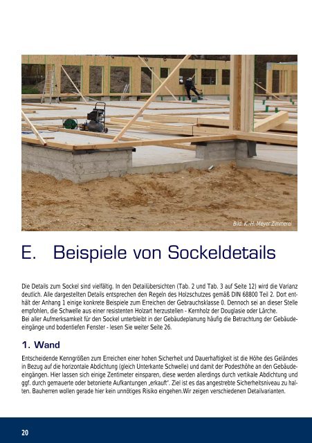 ProfiWissen Sockel im Holzbau neutral