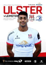 Ulster Rugby Match Day Programme - Leinster