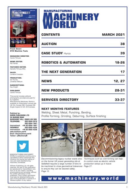 Manufacturing Machinery World March 2021