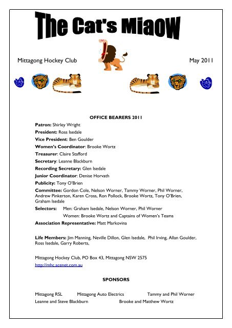 eric membership 2011 - Mittagong Hockey Club