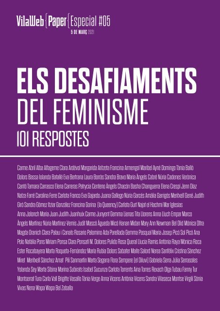 Els desafiaments del feminisme. 101 respostes