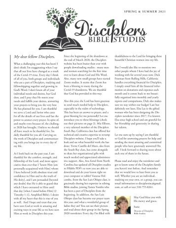 Disciplers Newsletter | Spring & Summer 2021