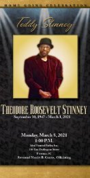 Theodore Stinney Memorial Program