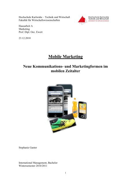 Mobile Marketing Neue Kommunikations - Fakultät für ...