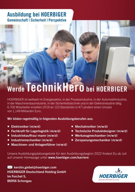 SAM2021 - Schongauer Ausbildungsmarkt - Infobroschüre 