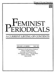 A CURRENT LISTING OF CONTENTS - MINDS@UW Home ...