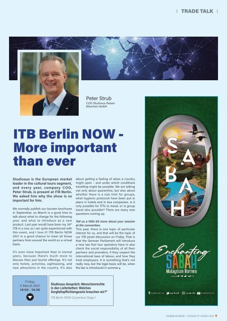 ITB Berlin News 2021 - Day 1 Edition