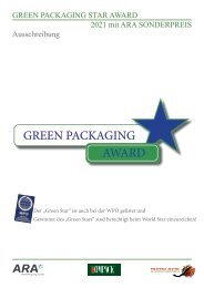 Green Packaging Star Award 2021 Ausschreibung