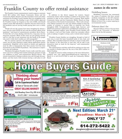 Grove City Messenger - March 7th, 2021