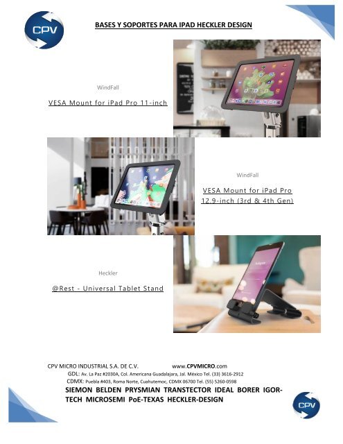 Catalogo IPAD - Heckler Design 