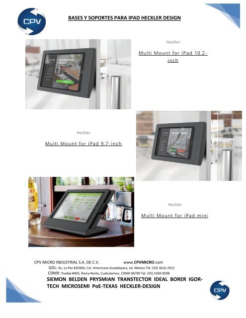 Catalogo IPAD - Heckler Design 