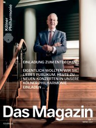 Kölner Philharmonie Das Magazin 01/2021