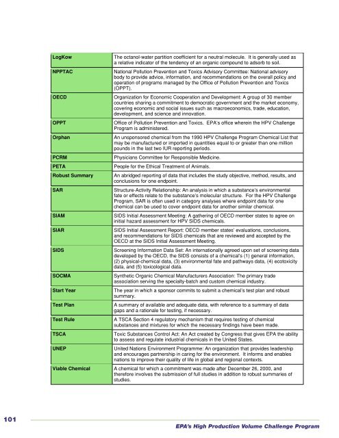 Status and Future Directions of the - US Environmental Protection ...