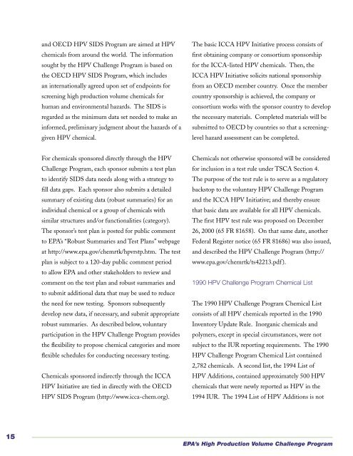 Status and Future Directions of the - US Environmental Protection ...