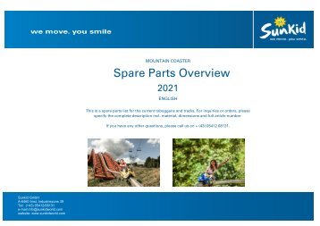 Spare parts catalog Mountain Coaster