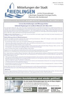 Amtliches Mitteilungsblatt Riedlingen 10.03.2021