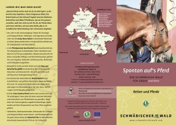 Spontan auf's Pferd - Naturpark Schwäbisch Fränkischer Wald